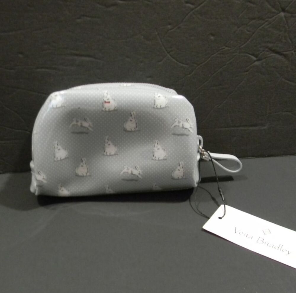 Vera Bradley Mini Dome Cosmetic Merry Hare Ditsy NWT